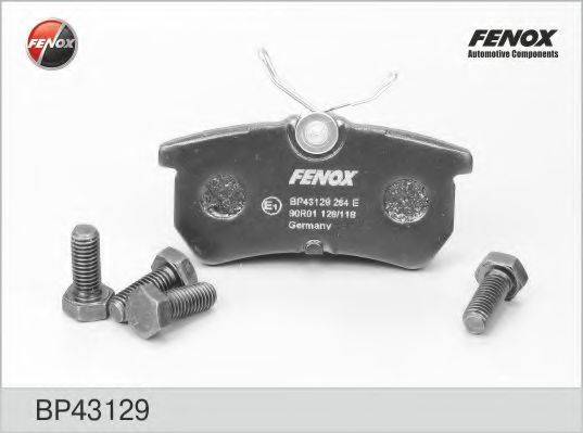 FENOX BP43129 Комплект гальмівних колодок, дискове гальмо