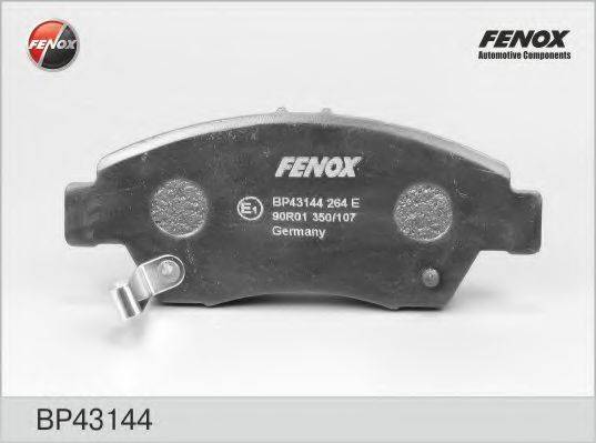 Комплект гальмівних колодок, дискове гальмо FENOX BP43144