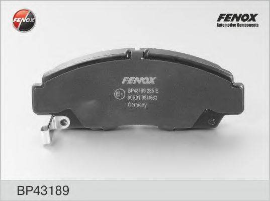FENOX BP43189 Комплект тормозных колодок, дисковый тормоз