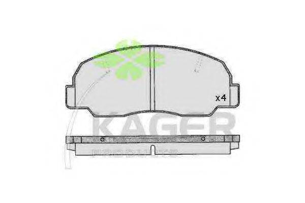 Комплект тормозных колодок, дисковый тормоз KAGER 35-0246