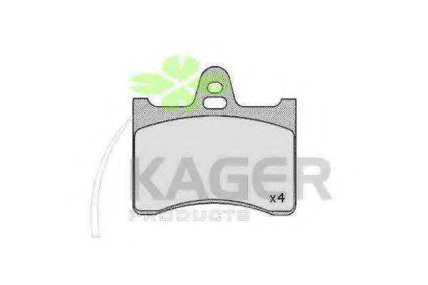 KAGER 350349 Комплект тормозных колодок, дисковый тормоз