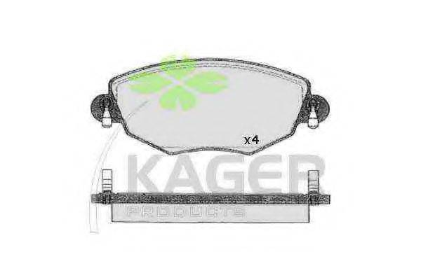 KAGER 350532 Комплект тормозных колодок, дисковый тормоз