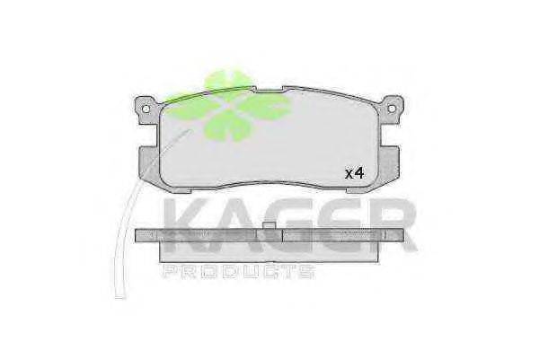 KAGER 350553 Комплект тормозных колодок, дисковый тормоз
