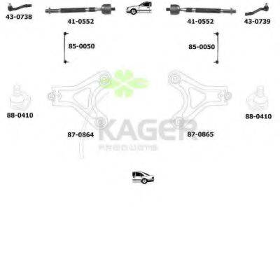 KAGER 800148 Подвеска колеса