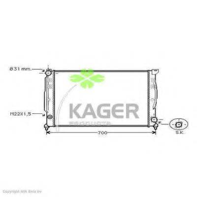 KAGER 310026 Радиатор, охлаждение двигателя
