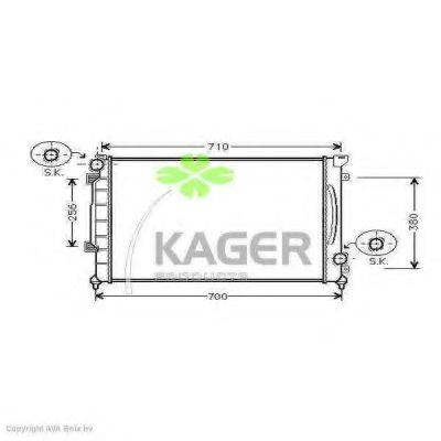 KAGER 310032 Радиатор, охлаждение двигателя
