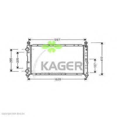 Радиатор, охлаждение двигателя KAGER 31-0060