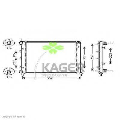 KAGER 310063 Радиатор, охлаждение двигателя