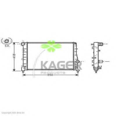 Радіатор, охолодження двигуна KAGER 31-0066