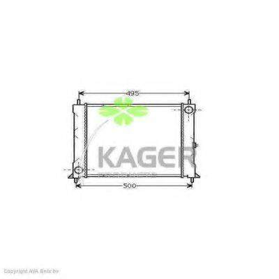 Радиатор, охлаждение двигателя KAGER 31-0075
