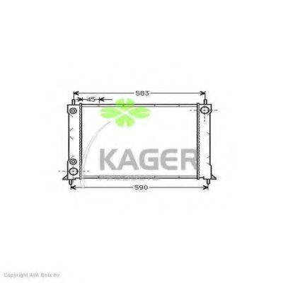 Радіатор, охолодження двигуна KAGER 31-0078