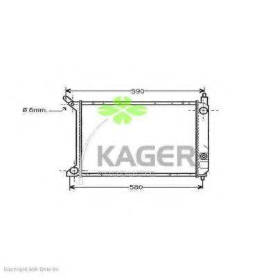 Радиатор, охлаждение двигателя KAGER 31-0081