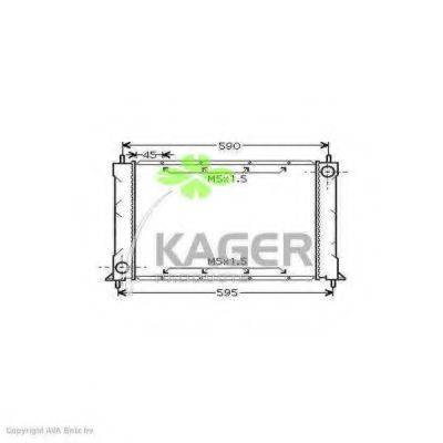 KAGER 310087 Радиатор, охлаждение двигателя