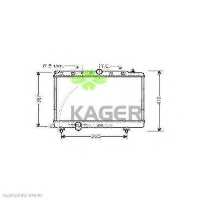 Радиатор, охлаждение двигателя KAGER 31-0096