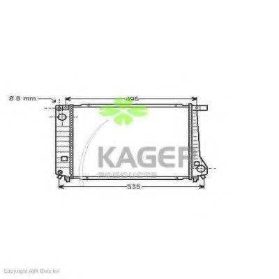 KAGER 310110 Радиатор, охлаждение двигателя