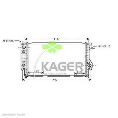 KAGER 310114 Радиатор, охлаждение двигателя