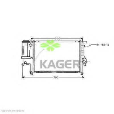 KAGER 310122 Радіатор, охолодження двигуна