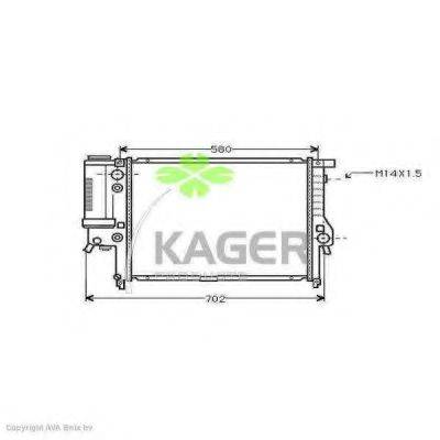 Радіатор, охолодження двигуна KAGER 31-0123