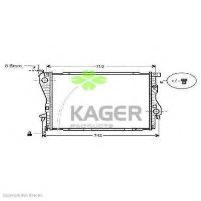 KAGER 310143 Радиатор, охлаждение двигателя