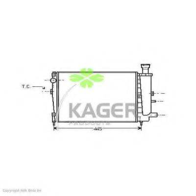 Радиатор, охлаждение двигателя KAGER 31-0153