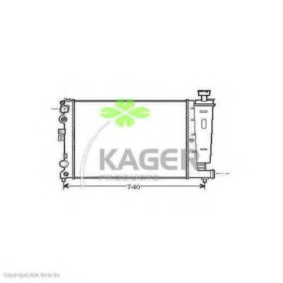 KAGER 310163 Радиатор, охлаждение двигателя