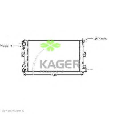 KAGER 310165 Радиатор, охлаждение двигателя