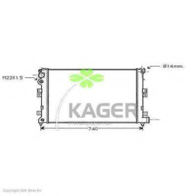 KAGER 310166 Радиатор, охлаждение двигателя