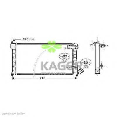 Радіатор, охолодження двигуна KAGER 31-0168