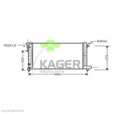 KAGER 310178 Радиатор, охлаждение двигателя