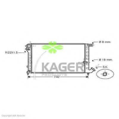 KAGER 310181 Радиатор, охлаждение двигателя