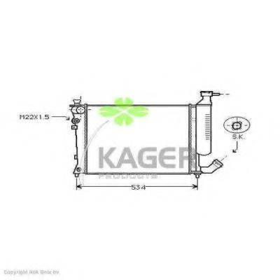 KAGER 310192 Радиатор, охлаждение двигателя