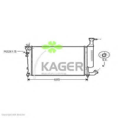 KAGER 310198 Радиатор, охлаждение двигателя