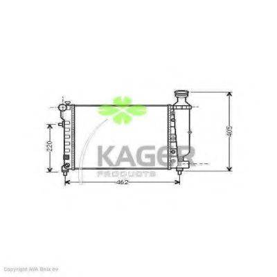 KAGER 310205 Радиатор, охлаждение двигателя
