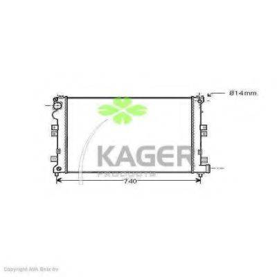 KAGER 310206 Радиатор, охлаждение двигателя