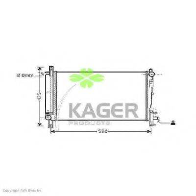 Радіатор, охолодження двигуна KAGER 31-0222