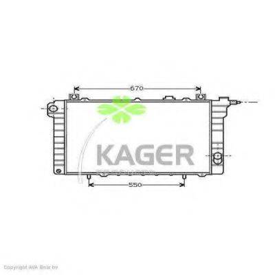 Радіатор, охолодження двигуна KAGER 31-0245