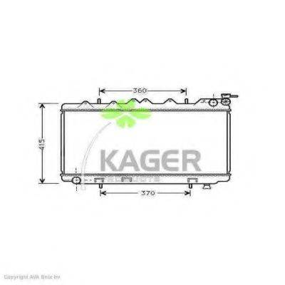 KAGER 310256 Радіатор, охолодження двигуна