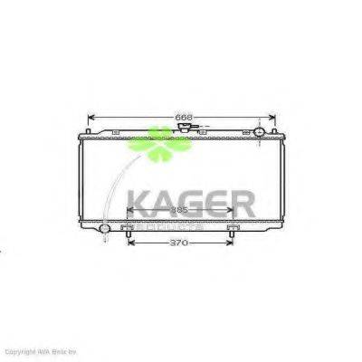 Радіатор, охолодження двигуна KAGER 31-0278