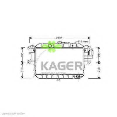 Радіатор, охолодження двигуна KAGER 31-0292