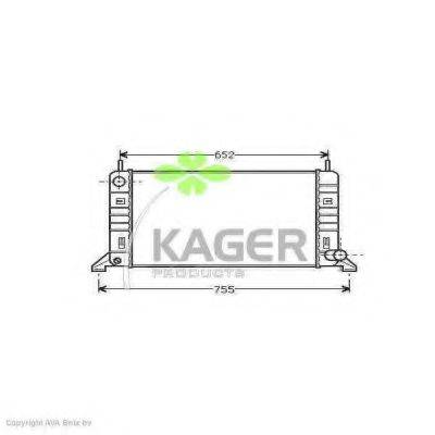 KAGER 310318 Радіатор, охолодження двигуна