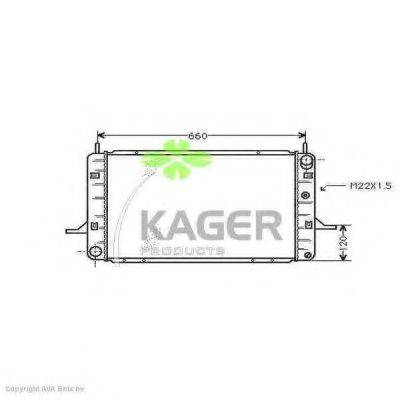 Радиатор, охлаждение двигателя KAGER 31-0328