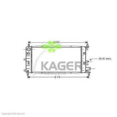 Радиатор, охлаждение двигателя KAGER 31-0330