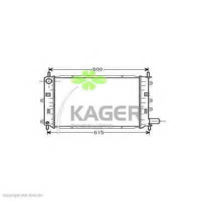 Радіатор, охолодження двигуна KAGER 31-0331