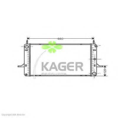 Радіатор, охолодження двигуна KAGER 31-0333