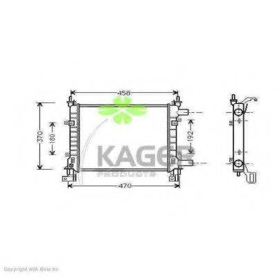 Радиатор, охлаждение двигателя KAGER 31-0354