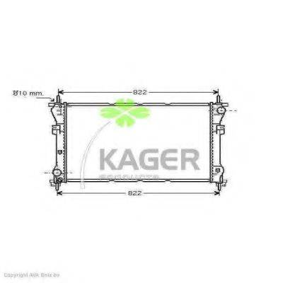 Радіатор, охолодження двигуна KAGER 31-0360