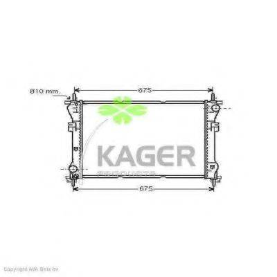 Радіатор, охолодження двигуна KAGER 31-0361