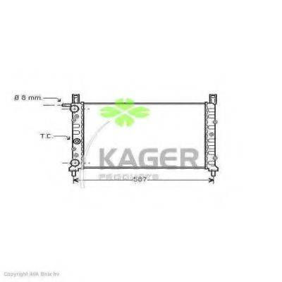 KAGER 310387 Радиатор, охлаждение двигателя