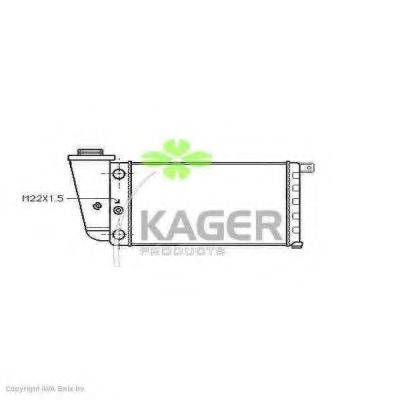 Радіатор, охолодження двигуна KAGER 31-0392