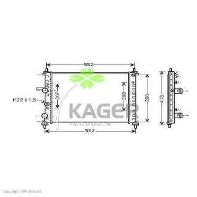 KAGER 310417 Радиатор, охлаждение двигателя